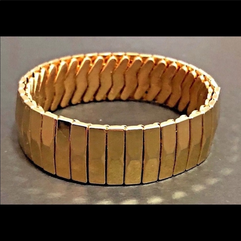 Vintage Gold Tone “Flex” Stretch Bangle Bracelet
